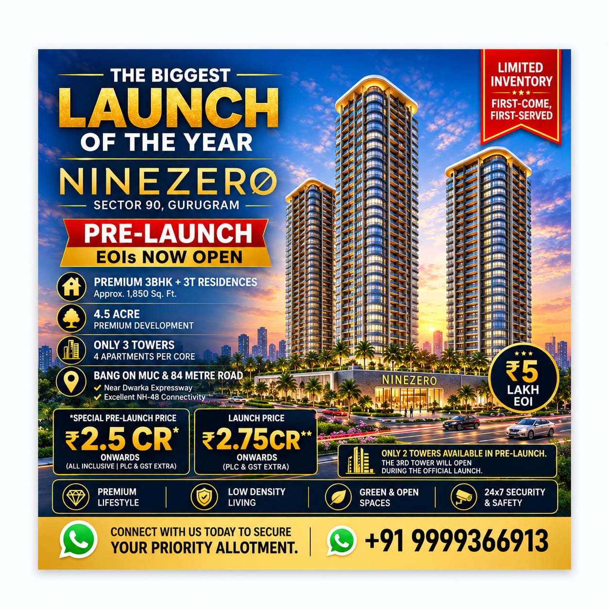Why Ganga Nine Zero Sector 90 Gurgaon Is Emerging as a New Benchmark for Premium Living in New Gurgaon?