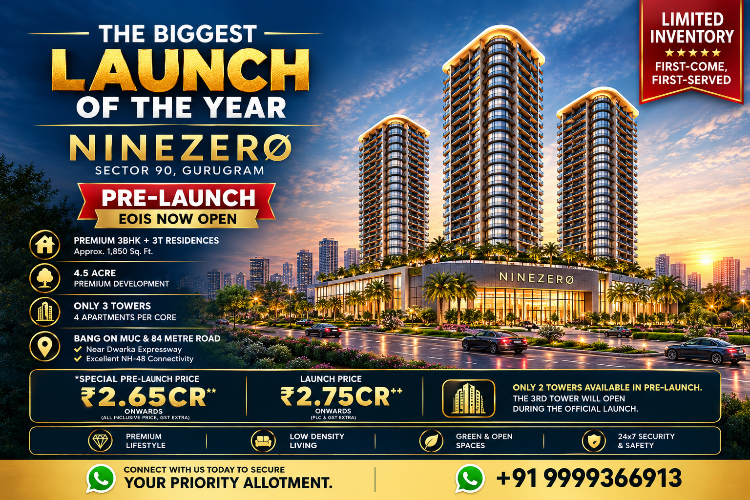 Why Ganga Nine Zero Sector 90 Gurgaon Is Emerging as a New Benchmark for Premium Living in New Gurgaon?